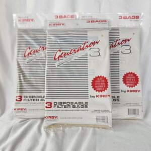 Genuine Kirby Generation 3 Vacuum Bags  G3 Heritage II   (9 Filter bags)